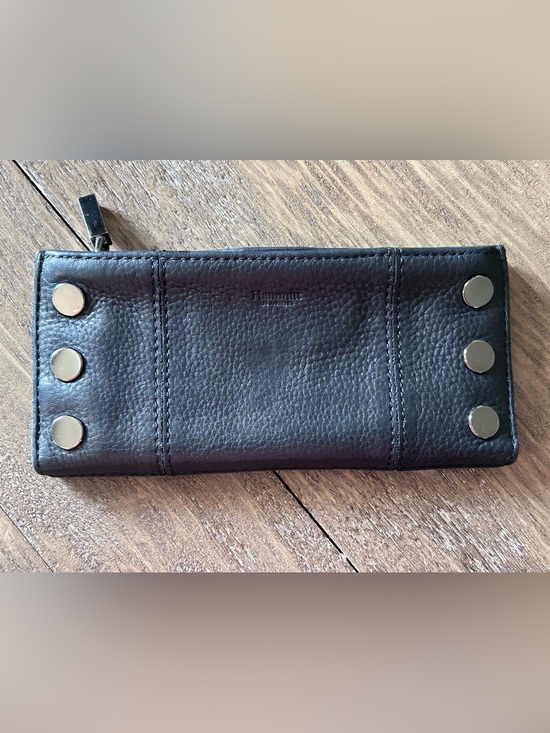 Hammitt Handbags - Hammitt Black Pebbled Leather Zip Wallet